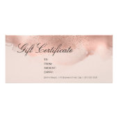 Eenvoudig Elegant Blush- en Roos Gold-cadeaubon Reclamekaart (Voorkant)