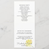 Eenvoudig Elegant Blush Floral Wedding Programmakaart (Achterkant)