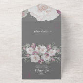 Eenvoudig Elegant Blush Fushia Pink All In One Uitnodiging (Buitenkant)