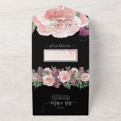 Eenvoudig Elegant Blush Fushia Pink All In One Uitnodiging (Buitenkant)