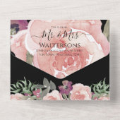 Eenvoudig Elegant Blush Fushia Pink All In One Uitnodiging (Achterkant)