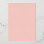 Eenvoudig Elegant Blush Pink Floral Weddenschap Go Folie Uitnodiging (Achterkant)