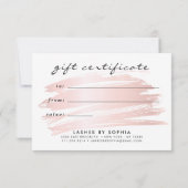 Eenvoudig Elegant Blush Pink Lashes Cadeaucertific (Achterkant)