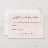 Eenvoudig Elegant Blush Pink Lashes Cadeaucertific (Achterkant)