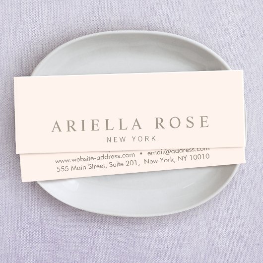 Eenvoudig elegant Blush Pink Professional-minimali Mini Visitekaartje