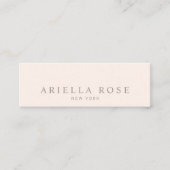 Eenvoudig elegant Blush Pink Professional-minimali Mini Visitekaartje (Voorkant)
