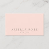 Eenvoudig elegant Blush Pink Professional-minimali Visitekaartje (Voorkant)
