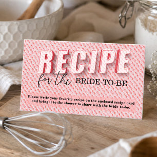 Eenvoudig Elegant Blush Recept Voor De Bruid Informatiekaartje