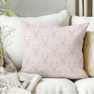 Eenvoudig elegant blush roze glitter patroon kussen