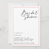 Eenvoudig Elegant Blush Roze Script Vrijgezellenfe Kaart (Voorkant)