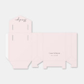 Eenvoudig Elegant Blush Roze & Zwart Dank u Bedankdoosjes (Uitgevouwen)