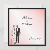 Eenvoudig elegant Blush Wedding Invite Kaart (Achterkant)