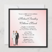 Eenvoudig elegant Blush Wedding Invite Kaart (Voorkant)