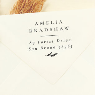 Eenvoudig Elegant Boho Tak Retouradres Zelfinktende Stempel