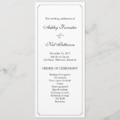 Eenvoudig Elegant Border Wedding Ceremony Programm Programmakaart (Voorkant)