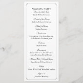 Eenvoudig Elegant Border Wedding Ceremony Programm Programmakaart (Achterkant)