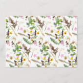 Eenvoudig Elegant Botanical WildFlower Wedding Det Informatiekaartje (Achterkant)