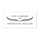 Eenvoudig Elegant Botanisch Aangepast Bibliotheekb Zelfinktende Stempel (Design)