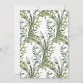 Eenvoudig Elegant Botanisch Groen Verjaardagsdiner Kaart (Achterkant)
