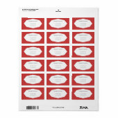 Eenvoudig Elegant Bourgogne Rood Etiket (Full Sheet)