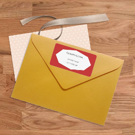 Eenvoudig Elegant Bourgogne Rood Etiket