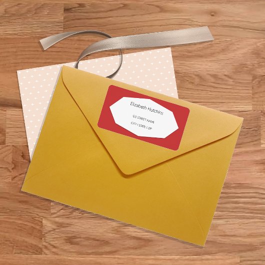 Eenvoudig Elegant Bourgogne Rood Etiket