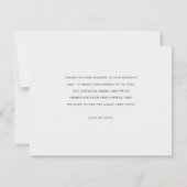 Eenvoudig Elegant Bourgondisch Script Custom Weddi Bedankkaart (Achterkant)