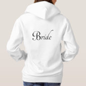 Eenvoudig Elegant Bride Hoodie Sweatshirt (Achterkant)