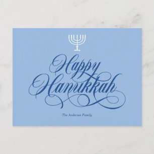 Eenvoudig elegant briefkaart voor Hanukkah.