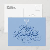 Eenvoudig elegant briefkaart voor Hanukkah. (Voorkant / Achterkant)