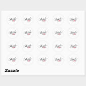 Eenvoudig & Elegant Bruid Roze Bloemen | STICKER (Vel)