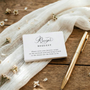 Eenvoudig Elegant Bruidsdouche Recept Verzoek Informatiekaartje