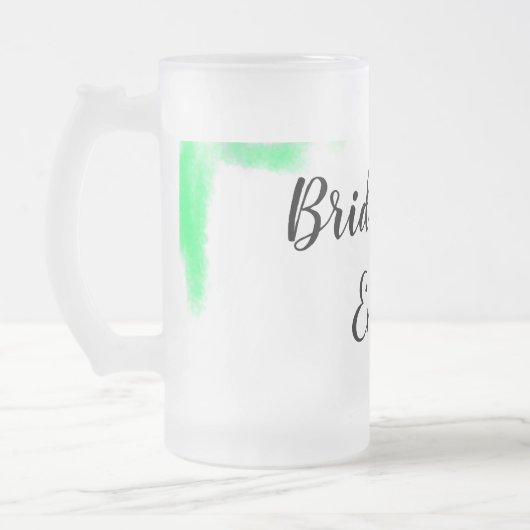 Eenvoudig, elegant bruidsmeisje bruiloft bevoordee matglas bierpul (Links)