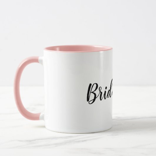 Eenvoudig, elegant bruidsmeisje bruiloft bevoordee mok (Links)