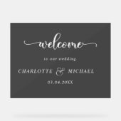 Eenvoudig, elegant, bruiloft acryl bord (Voorkant)