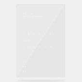 Eenvoudig Elegant Bruiloft Acryl Welkomstbord Bord (Voorkant)