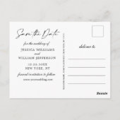 Eenvoudig Elegant Bruiloft Bewaar de Datum Foto Ee Briefkaart (Achterkant)