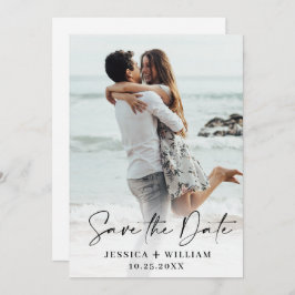 Eenvoudig Elegant Bruiloft Eenvoudig Bewaar de Dat Save The Date