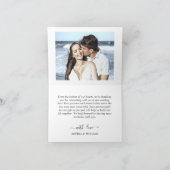 Eenvoudig Elegant Bruiloft Eenvoudig Modern 2 Foto Bedankkaart (Binnen)