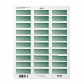 Eenvoudig Elegant Bruiloft Ombre Groen Retouradres Etiket (Full Sheet)