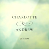 Eenvoudig, elegant, bruiloft raamsticker (Vel 3)