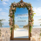 Eenvoudig, elegant, bruiloft raamsticker