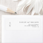 Eenvoudig Elegant Bruiloft Uitnodiging Retouradres Etiket (Insitu)