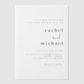 Eenvoudig, elegant, bruiloft, vellum uitnodigingen (Voorkant)