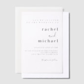 Eenvoudig, elegant, bruiloft, vellum uitnodigingen (Offset)