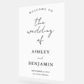 Eenvoudig Elegant Bruiloft Welkom Acryl Bord (Hoek)