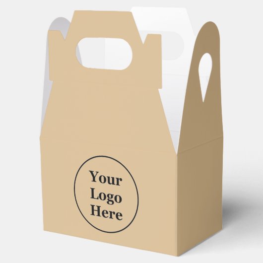 Eenvoudig elegant bruin bedankdoosjes (Geopend)