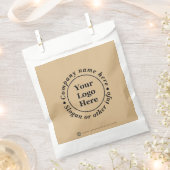 Eenvoudig elegant bruin bedankzakje (Geknipt)