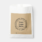 Eenvoudig elegant bruin bedankzakje (Voorkant)