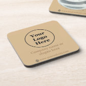 Eenvoudig elegant bruin bier onderzetter (Linkerzijde)